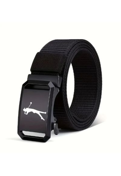 Golf-Themed Belt Men's Adjustable Automatic Buckle